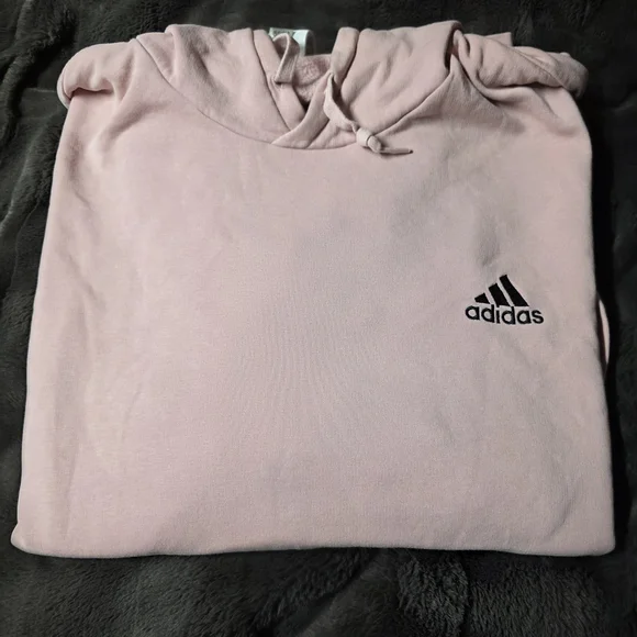 Adidas Men's Light Pink Hoodie - Picture 4 of 4
